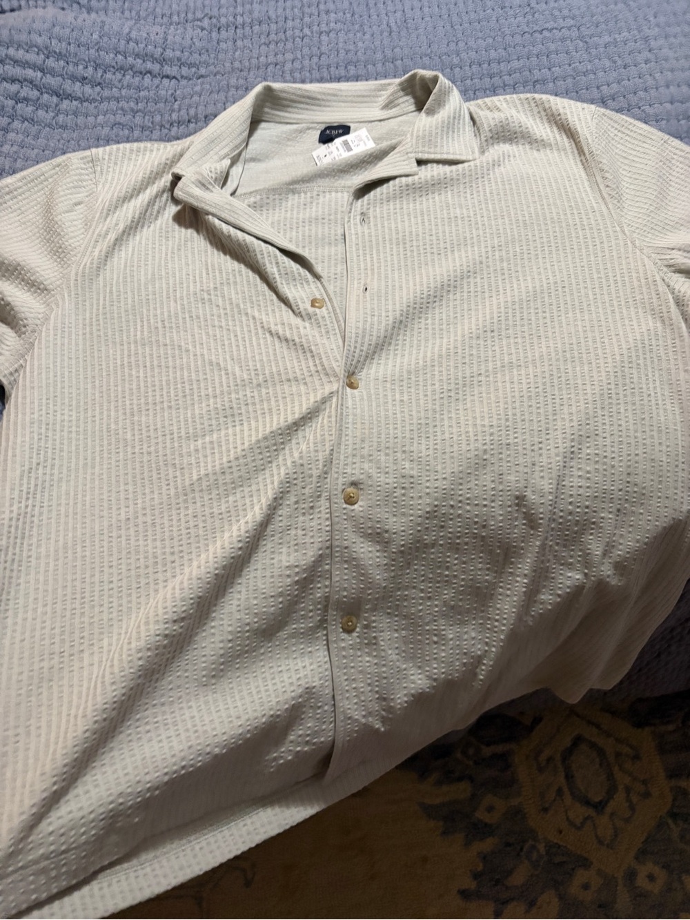 J. Crew Off-White Textured Button-Down Shirt